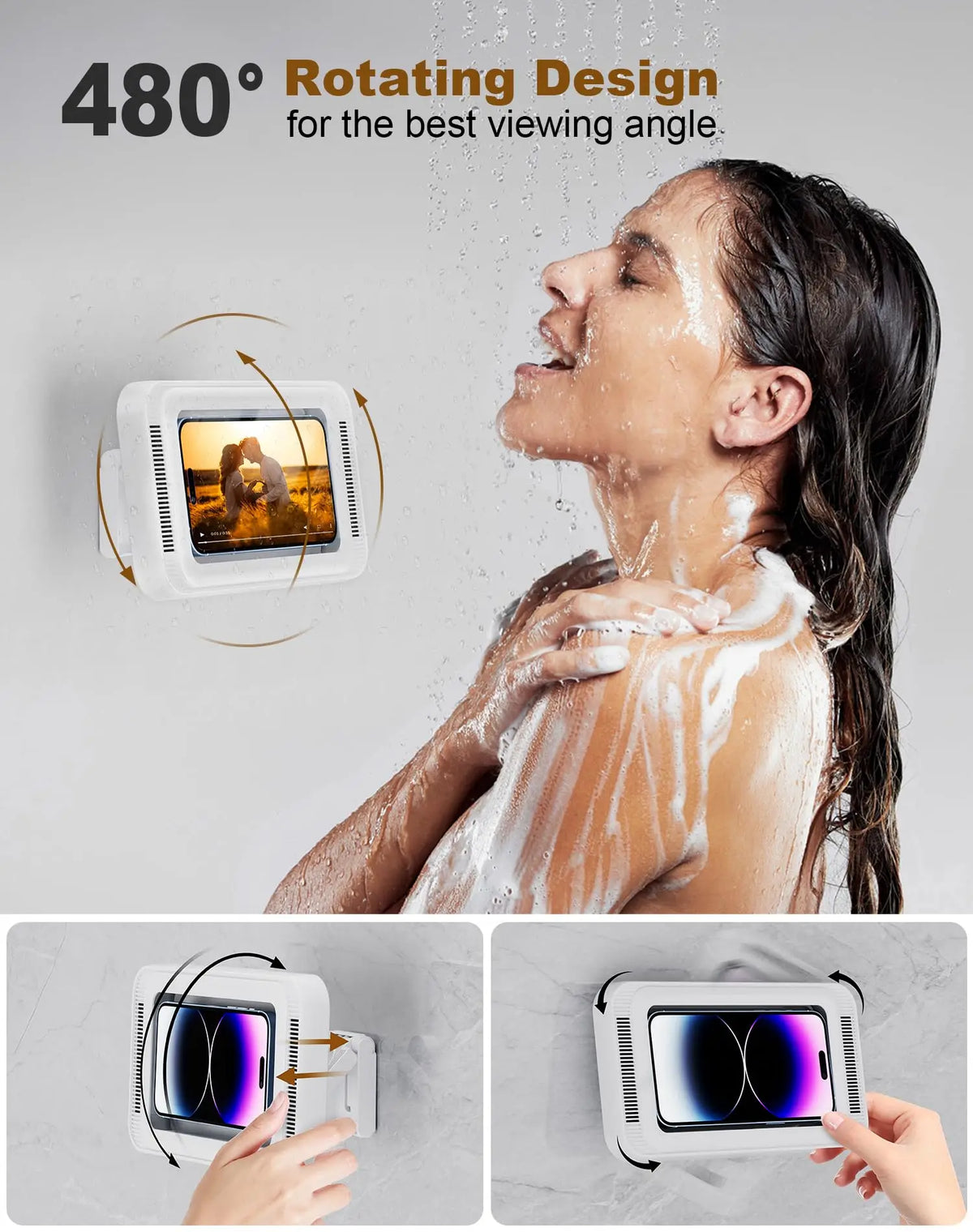 Soporte de Ducha para Teléfono 480°
